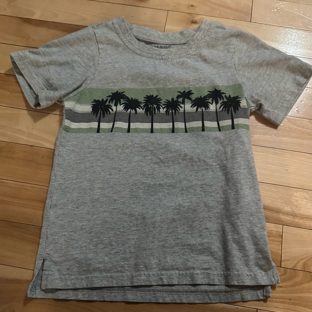 Little Bipsy Gray Palm Tree Kids T-Shirt